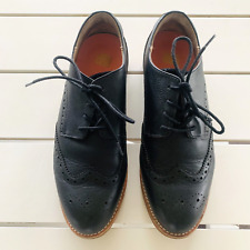 Sapatos oxfords femininos Bared tamanho 37 couro preto salto brogues cadarços comprar usado  Enviando para Brazil