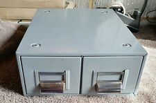vintage metal card filing cabinet for sale  STOWMARKET