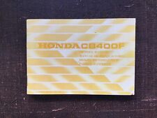 Honda CB400 F2 Four Genuine Owners Manual 1976, used for sale  Shipping to South Africa