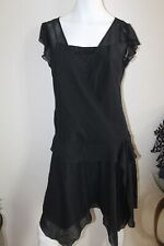 Jonathan Martin Black Size 10 fits M L Dress Evening  gown Womens Chiffon Lace for sale  Shipping to South Africa