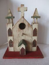 Birdhouse wooden church for sale  Las Cruces