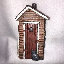 The Country House Collection Resin Outhouse Potting Shed She Shed Cat Sunflowers, used for sale  Shipping to South Africa