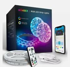 Usado, Tira de luces LED MINGER 32,8 pies, sincronización de música Bluetooth luces RGB con aplicación segunda mano  Embacar hacia Argentina