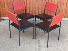 4x Cadeiras para Sala de Jantar Cadeira de Designer Vintage Metal Anos 60 Vinil Dinamarquês comprar usado  Enviando para Brazil