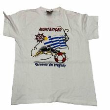 Camiseta retrô Uruguai Recuerdo Del Uruguay MONTEVIDEO grande comprar usado  Enviando para Brazil