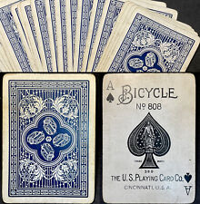 Baralho de pôquer histórico c1905 bicicleta rara 808 pedal traseiro cartas antigas comprar usado  Enviando para Brazil