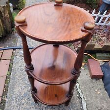 Vintage 1970’s Ethan Allen Round 3-Tier Accent End Table Old Tavern Wood 28” for sale  Shipping to South Africa