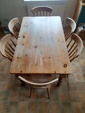 farmhouse pine table 6 chairs for sale  CAMBRIDGE