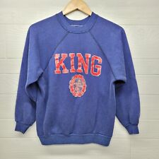 Sudadera Vintage Años 90 King College Azul Talla Pequeña Angustiada  segunda mano  Embacar hacia Mexico