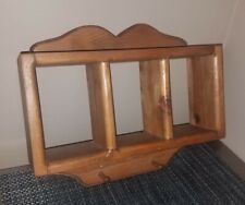 NICE Vintage 80's Solid Wood SHADOW BOX Wall Display Shelf w/2 Hangers! for sale  Urbandale