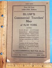 Carrinhos Map New York Railway Blum's Commercial Travelers Systems 1921 junções comprar usado  Enviando para Brazil