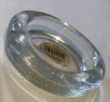 Usado, Suporte de vela Indiana Glass 4 1/4" redondo transparente vidro bolha pilar feito nos EUA! comprar usado  Enviando para Brazil