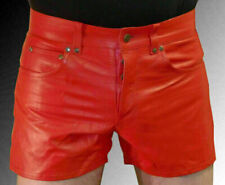 100% Genuine Lambskin Boxer Unique Red Classic Stylish Men Leather Shorts for sale  Shipping to South Africa