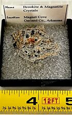 BROOKITE CRYSTALS on QUARTZ CRYSTAL - Magnet Cove , ARKANSAS for sale  Shipping to South Africa