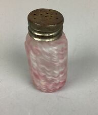 Saleiro antigo Northwood rosa e branco salpicado vidro plissado - 3,25"" comprar usado  Enviando para Brazil