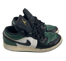 Usado, Tênis Nike Air Jordan 1 biqueira verde baixa preto branco verde GS meninos 5Y 553560-371 comprar usado  Enviando para Brazil