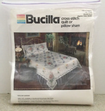 Kit de colcha ponto cruz Bucilla jardim inglês #40389 cama de casal 80”x 96” vintage comprar usado  Enviando para Brazil
