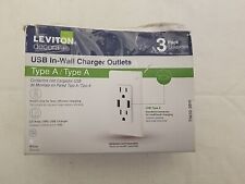 Tomadas carregador de parede Levitron receptor USB 15A resistente a adulterações T5632-W 3 PACOTES comprar usado  Enviando para Brazil