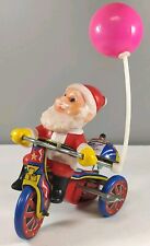 Antigo Triciclo de Papai Noel Mecânico Wind-up Brinquedo de Natal Estanho Litho Coreia *Sem Bandeira*, usado comprar usado  Enviando para Brazil