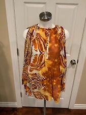 Blusa Just Cavalli laranja estampa de zebra gola redonda de seda, tamanho 8 (EUA), 42 (IT), usado comprar usado  Enviando para Brazil