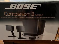 Usado, Sistema de alto-falante multimídia Bose Companion 3 Series II para computador com cabos e caixa comprar usado  Enviando para Brazil