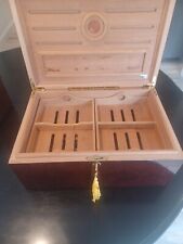 CIGAR HUMIDOR Treasure Chest Dome 200 ct. w/ Humidifier Hygrometer for sale  Shipping to South Africa