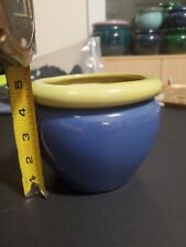 Vaso de cerâmica auto-irrigável violeta africana 4" pequeno plantador azul verde/amarelo comprar usado  Enviando para Brazil