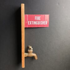 Vtg Fire Extinguisher Sign Wall Hanging with Metal (Brass?) Spigot Wooden Brace for sale  Shipping to South Africa