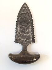 Used, Custom Decorative Hammered Damascus Steel Dagger Style Fixed Knife by DR Good for sale  Shipping to South Africa