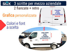 Adesivi furgoni 3 pezzi personalizzati per fiancate mezzo aziendale furgone usato  Pomezia