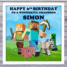 Minecraft birthday cards for sale  LYDNEY