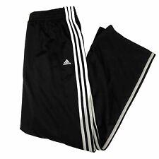 Pantalones deportivos Adidas para hombre XL negros blancos 3 bolsillos a rayas cordón segunda mano  Embacar hacia Argentina