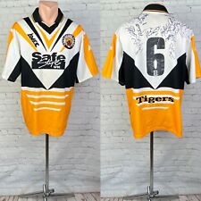 Jersey Avec Shirt Rugby League Castleford Tigers 1999 White Football #6 Signed S for sale  Shipping to South Africa