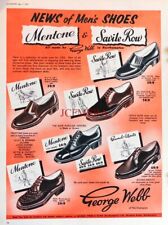 Anuncio de zapatos George Webb ""MENTONE"" y ""SAVILLE ROW"" - estampado original de 1955 segunda mano  Embacar hacia Argentina