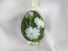 Jajka wielkanocne ręcznie malowane, jaja kurze, 6 cm, kwiatowy wzór wiosenne kwiaty na sprzedaż  PL