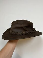 Leather hat cowboy for sale  Shipping to Ireland