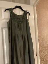 Principles Beautiful Green Silk Mix Dress Size 16 With gold detail for sale  Shipping to South Africa