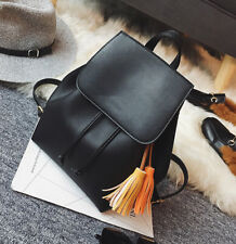 Quality Leather Women Ladies Tassel Fringe Backpack HandBag Rucksack Satchel for sale  UK