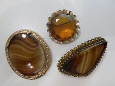 Three goldtone brooches for sale  READING