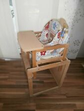 ROBA Hochstuhl Kinder Baby Tisch Kombi Ess- Fütterungs- Tisch Stuhl Holz Massiv gebraucht kaufen  Eggenstein-Leopoldshafen