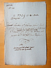 1709 manoscritto del usato  Imola