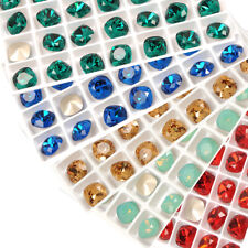 Cushion Cut All Colors Sewing Glass Rhinestones Sew On Diamond Strass Stones DIY for sale  Shipping to South Africa