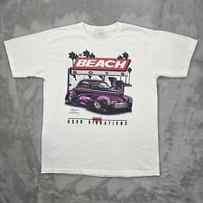 Vtg Beach Boys Shirt Mens Large White Good Vibrations Concert Tour Hot Rod 90s for sale  Shipping to South Africa