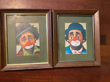 Vintage framed clown for sale  Oregon