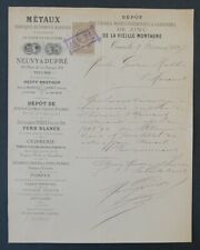 Invoice 1887 metal d'occasion  Expédié en Belgium