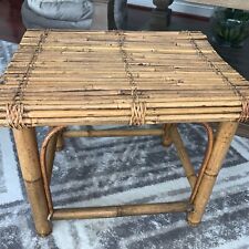 BANCO DE BANQUINHO DE VIME BAMBOO mini mesa lateral suporte para plantas MCM decoração boho comprar usado  Enviando para Brazil