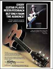 Guitarra acústica Whitesnake Micky Moody 1982 serie Washburn Festival impresión publicitaria segunda mano  Embacar hacia Argentina