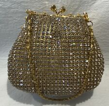 STUNNING Isabella Adams New York- Gold- Swarovski Crystals evening bag for sale  Shipping to South Africa