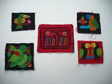 5 Tamanho Pequeno Pássaro design Kuna Moia Folk Art Tecido têxteis comprar usado  Enviando para Brazil