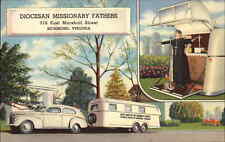 Cartão postal Richmond VA trailer campista carro padres missionários diocesanos c1940 linho comprar usado  Enviando para Brazil